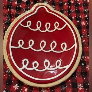 Fitz and Floyd Santa’s Kitchen Festive Red Ornament Plate